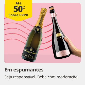 At&eacute; 50% PVP recomendado em espumantes